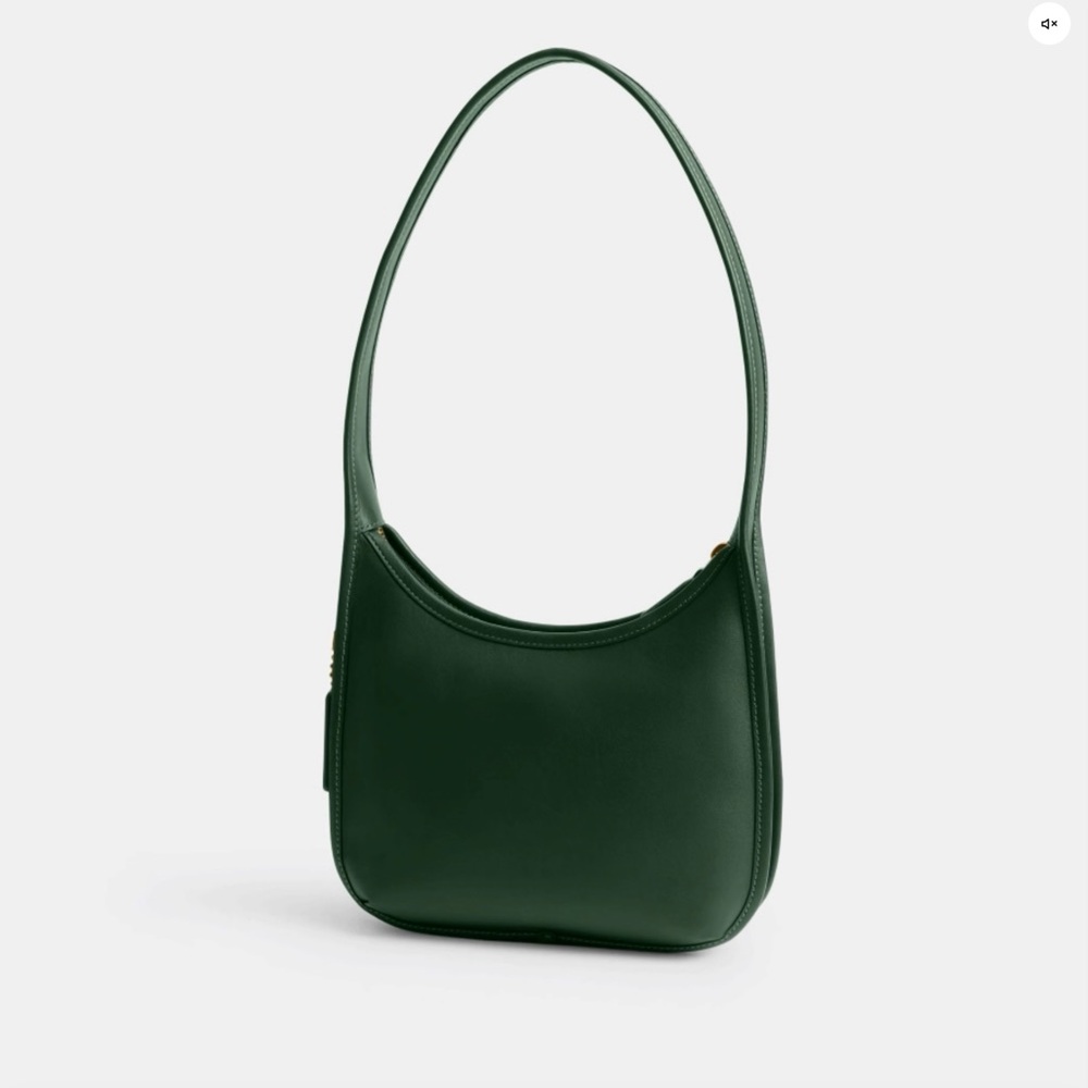 Coach Green Shoulder Bag with Structured Design